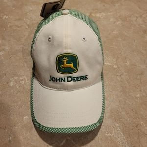 John Deere Checkered Logo Adjustable Hat NWzt